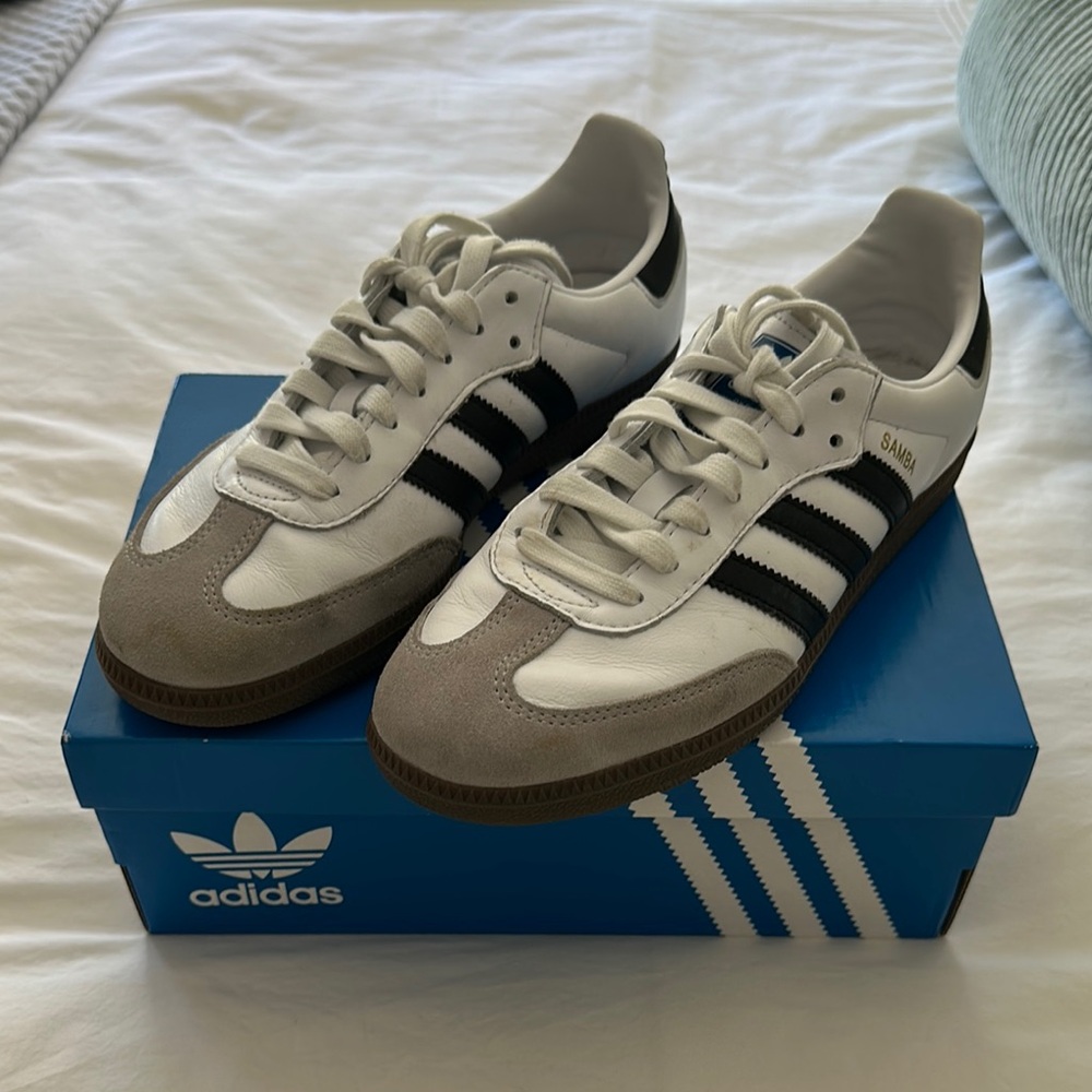 Adidas Samba-White and Black Sneakers
